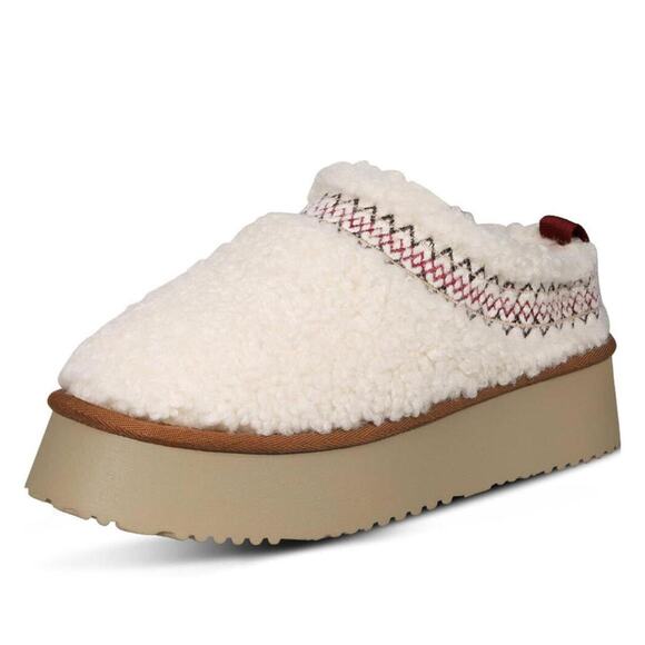 Bundle of 2 Platform Slippers for Women Mini Snow Boots Short Ankle Cozy Fleece - Picture 2 of 5